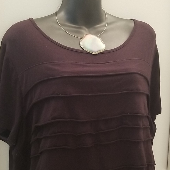 George Tops - 2/$11 🎉Black tiered short sleeve top! Sz XL